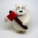 Felted wool toy Ice bear We bare bears cartoon axe. Stuffed Toys. FeltedTree. Online shopping on My Livemaster.  Фото №2