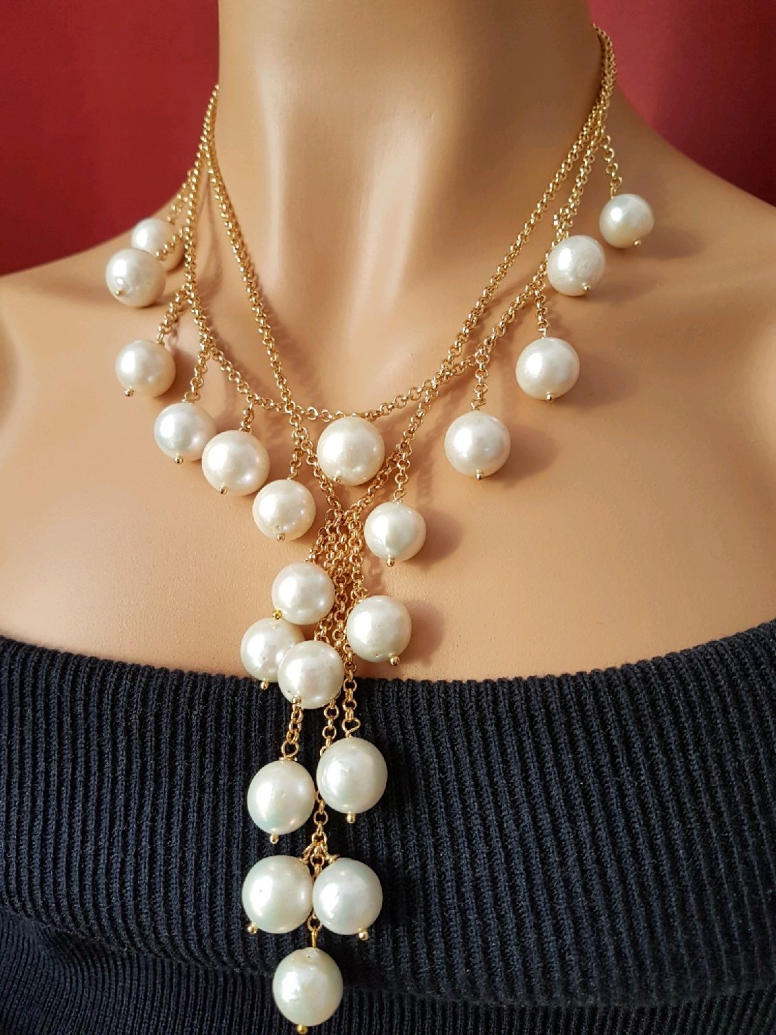 Колье из натурального барочного жемчуга – купить на Ярмарке Мастеров ...