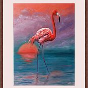 Картины и панно handmade. Livemaster - original item picture of Pink Flamingos.. Handmade.