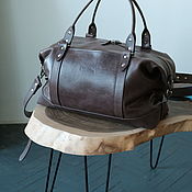 Сумки и аксессуары handmade. Livemaster - original item Travel bag genuine leather. Chocolate. Handmade.
