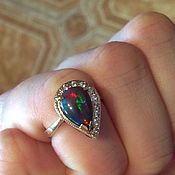 Серебряное кольцо с опалом Эфиопии