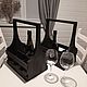 Box for 6 bottles of wine (champagne) black, Crates, Moscow,  Фото №1