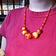 Колье из полых стеклянных бусин "Indian summer". Колье. Татьяна (tanka-bead). Ярмарка Мастеров.  Фото №4