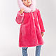 Abrigo de piel de Mouton rosa para niños. Childrens outerwears. Kids fur coat. Интернет-магазин Ярмарка Мастеров.  Фото №2