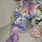 Текстильная интерьерная кукла тильда. Фея Ангелина