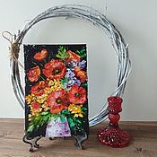 Картины и панно handmade. Livemaster - original item Painting Flowers! red poppies, oil. Handmade.
