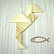 Logical puzzle game 'Tangram'. Puzzle. Wooden toys from grandfather Andrew. My Livemaster. Фото №6