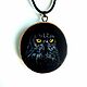  Owl with yellow eyes, Pendant, St. Petersburg,  Фото №1