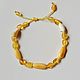 Amber bracelet amber yellow adjustable shambhala style No. №1, Bead bracelet, Kaliningrad,  Фото №1