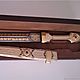A Caucasian collectible dagger.The Damascus blade.Gilding.Blackening, Souvenir weapon, Chrysostom,  Фото №1