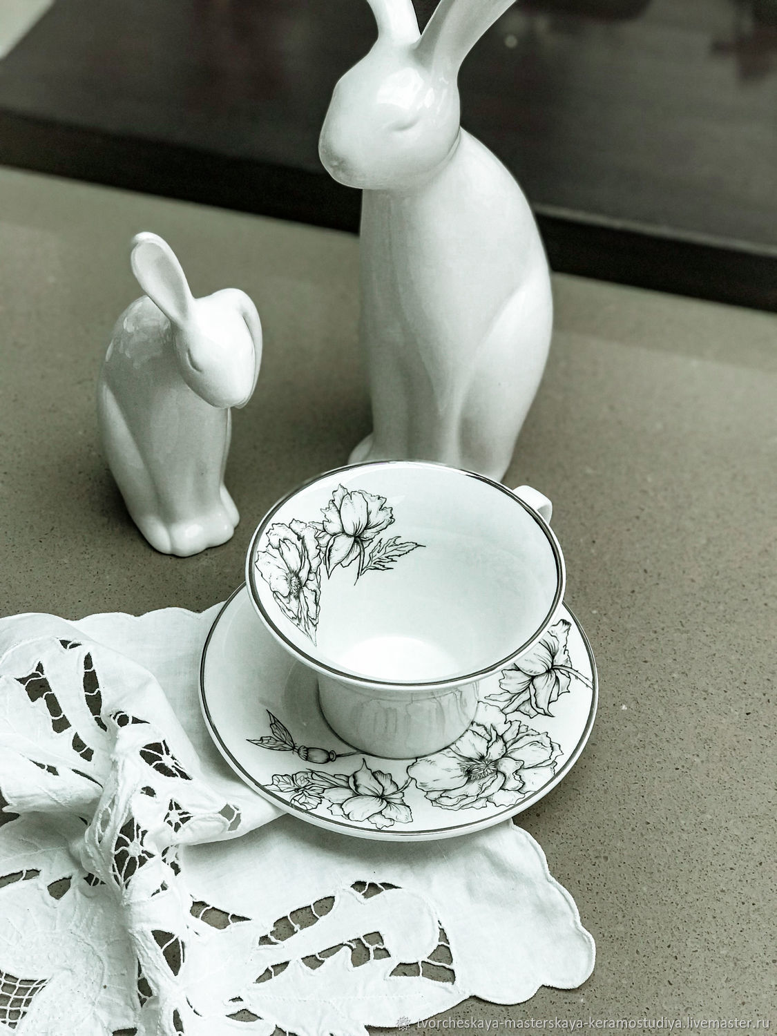 Чайные пары: Роспись фарфора. Чайная пара, графика в интернет-магазине ...