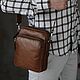 Men's leather shoulder bag 'Wilson' (Caramel), Crossbody bag, Yaroslavl,  Фото №1