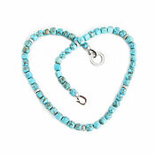 Украшения handmade. Livemaster - original item Turquoise necklace, turquoise beads, turquoise choker, natural turquoise beads. Handmade.