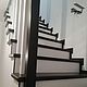 Лестница в стиле лофт массив лиственницы черный белый. Лестницы. Bog_art - лестницы из массива. Интернет-магазин Ярмарка Мастеров.  Фото №2