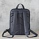 Men's leather backpack 'Harrison' (Dark blue). Men\\\'s backpack. DragonBags - Men's accessories. My Livemaster. Фото №4