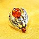Scarab ring with amber. Rings. asgdesign. My Livemaster. Фото №6