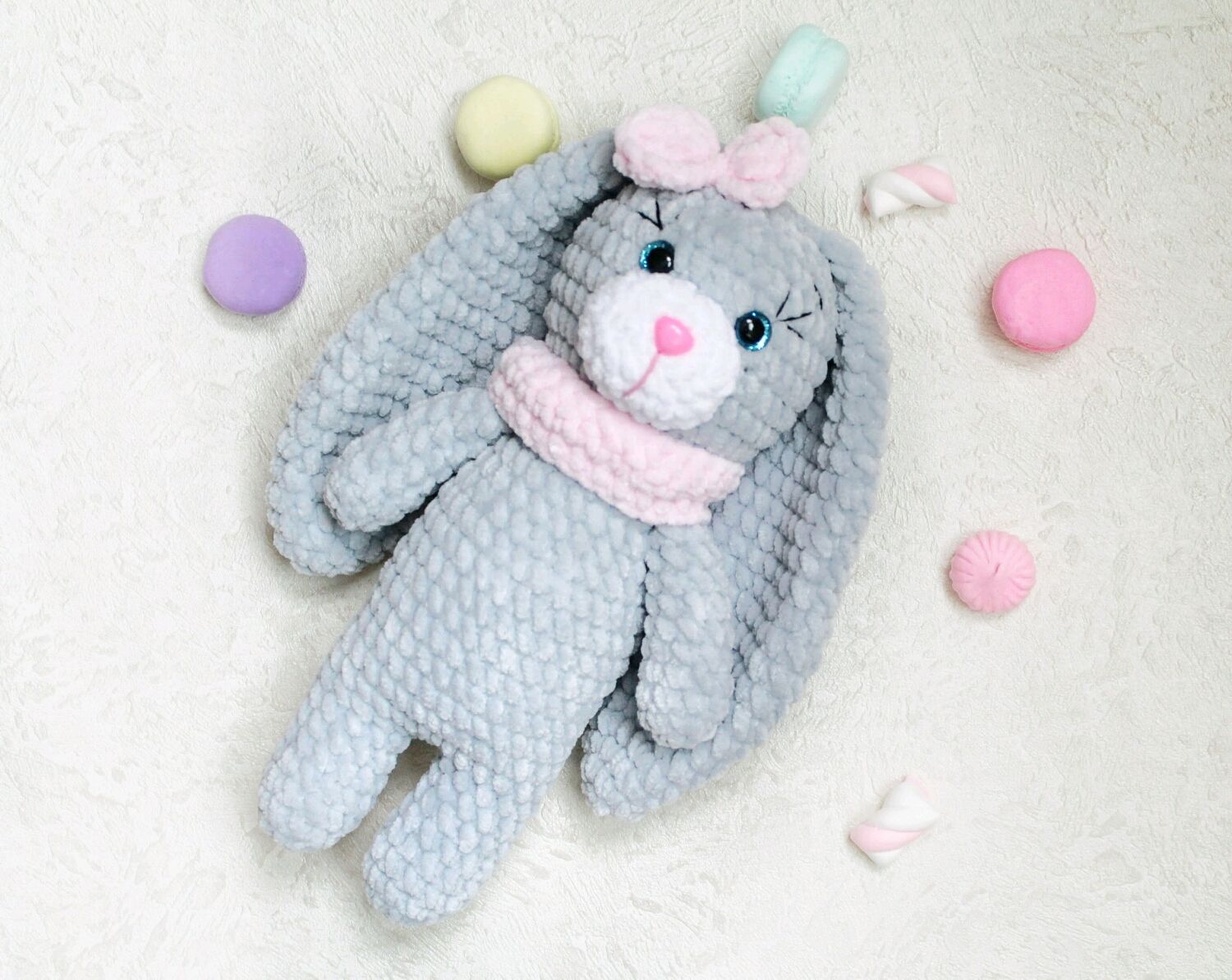 Зайка с длинными ушами мягкая игрушка, цвет серый – заказать на Ярмарке ...