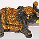 An elephant in amber with an amber ball in its trunk. Figurines. podaro4ek22. My Livemaster. Фото №4
