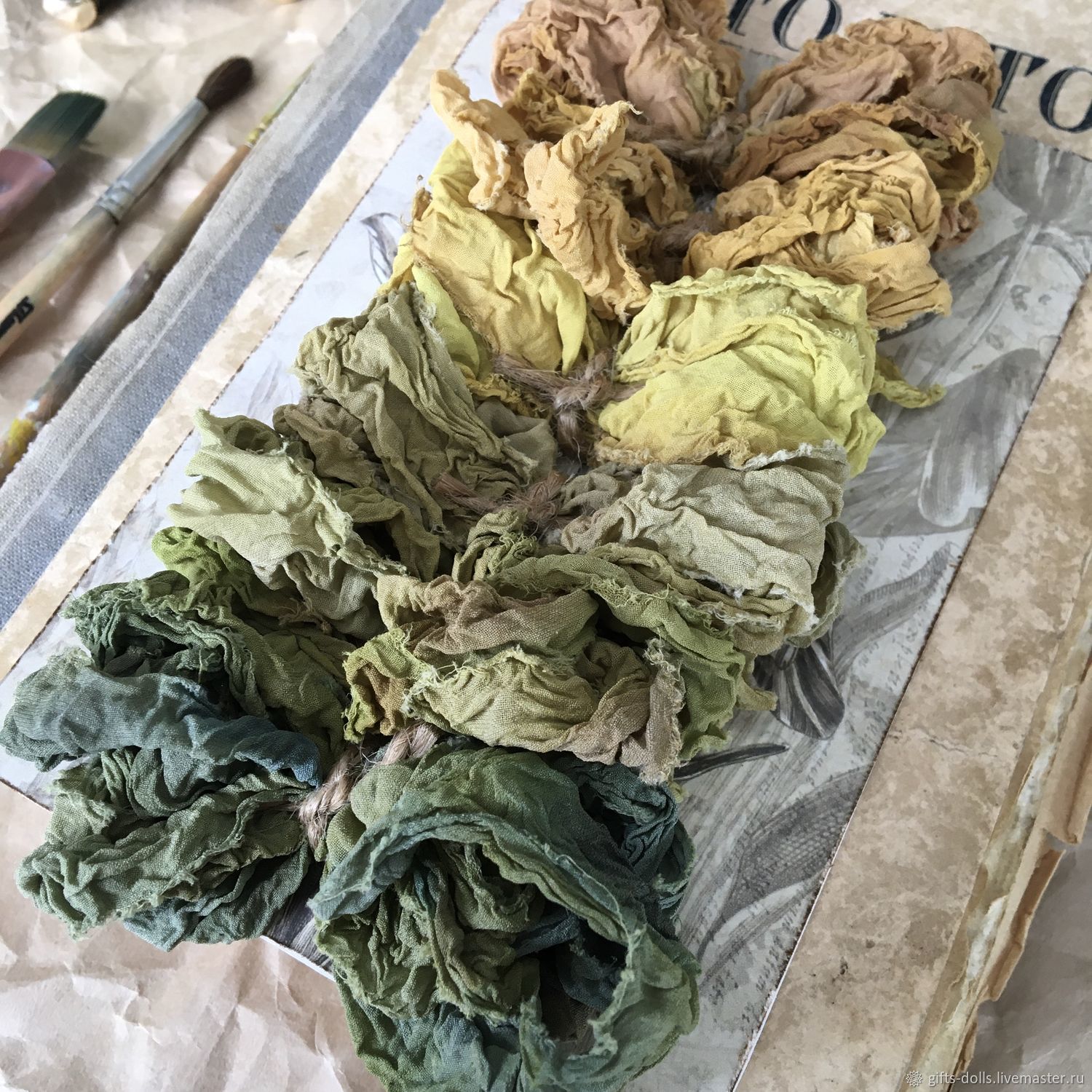 Shabby ribbons for Teddy and dolls, Materials for dolls and toys, Tyumen,  Фото №1