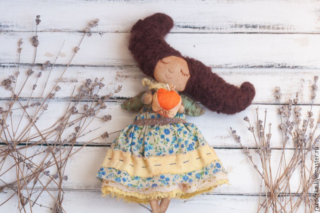 textile doll, handmade doll, fairy