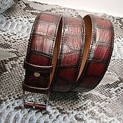 Аксессуары handmade. Livemaster - original item Genuine crocodile leather belt, 100% handmade.. Handmade.