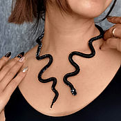 Украшения handmade. Livemaster - original item Royal snake necklace made of beads on a frame. Handmade.