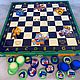 Gift checkers made of wood 'Brawl Stars', hand-painted, Backgammon and checkers, Shilovo,  Фото №1