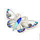 Order The Mosaic butterfly BROOCH. Natural stones. The author's work. ARIEL - MOSAIC. Livemaster. . Brooches Фото №3