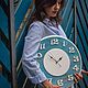 Большие часы настенные Морская волна Часы в скандинавском стиле, Часы классические, Москва,  Фото №1