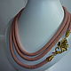 Lariat of beads 'Petal of a dusty rose', Lariats, Novoaltaisk,  Фото №1