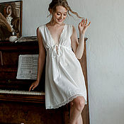 Одежда handmade. Livemaster - original item Emmanuelle silk cambric nightgown. Handmade.