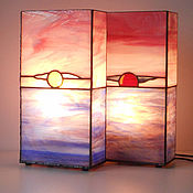 Для дома и интерьера handmade. Livemaster - original item Duet: lamp Dawn and lamp Sunset. Stained glass lamp. Handmade.