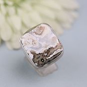 Украшения handmade. Livemaster - original item Ring with agate. Silver.. Handmade.