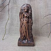 Lada, Slavic pagan goddess of spring, wooden statuette