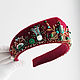 Velvet kokoshnik with patterns, embroidery Princess. Kokoshnik. ArtelL. My Livemaster. Фото №4