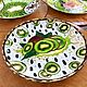 «Сочный киви» яркая зелёная тарелка на стену. Тарелки декоративные. Декоративные тарелки Тани Шест. Ярмарка Мастеров.  Фото №5