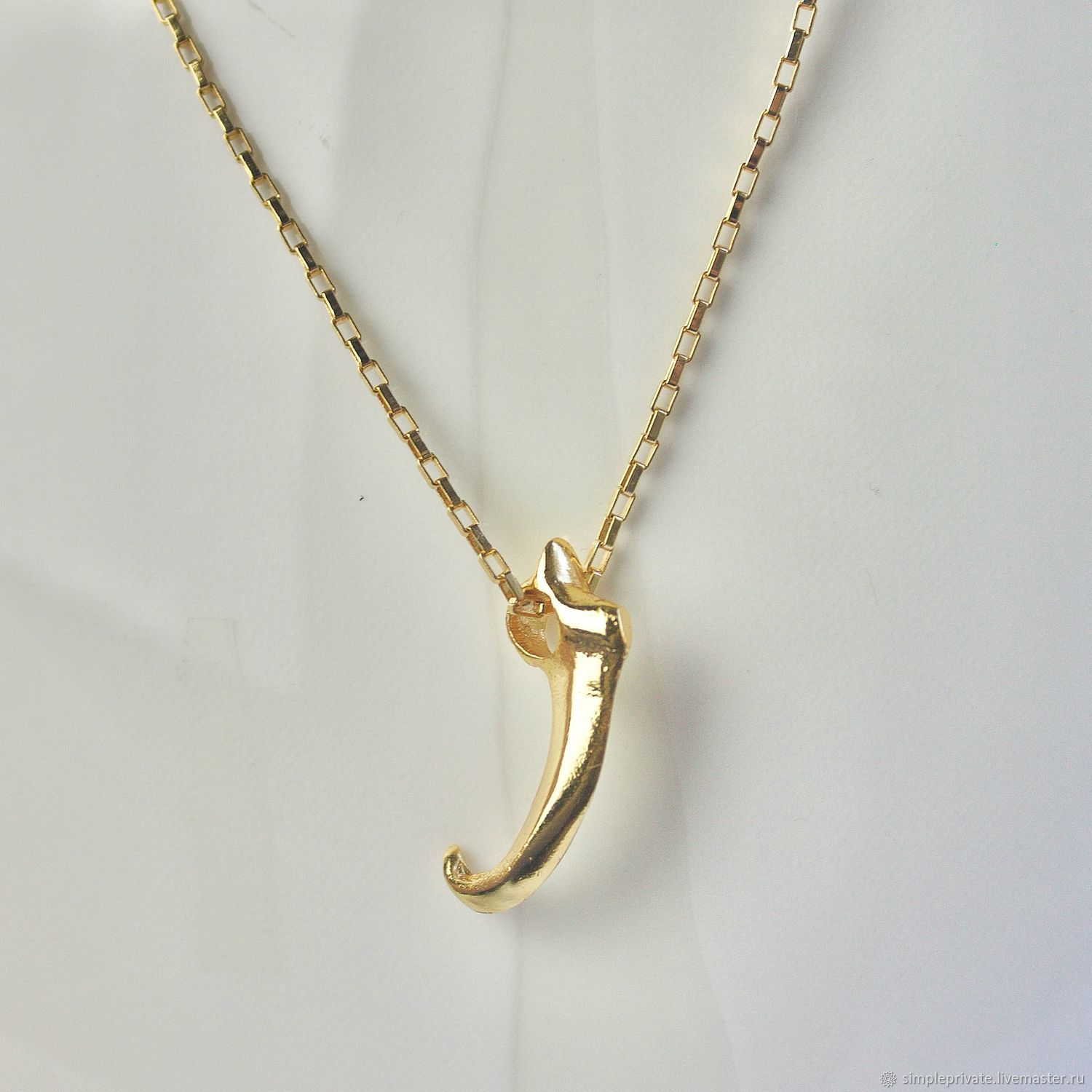 Колье Коготь Тигра на фигурной цепочке, позолота – купить онлайн на ...