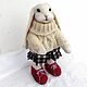 Toy Rabbit in a hat with a pompom. Stuffed Toys. wool gifts. My Livemaster. Фото №4