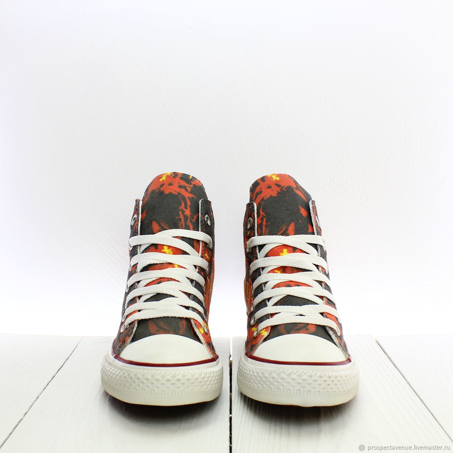 Высокие кеды Converse «AC DC» купить в интернет-магазине Ярмарка ...