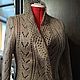 Жакет ажурный. Кофты. Мастерская K. WooD_KnitweaR. Ярмарка Мастеров.  Фото №6