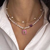 Украшения handmade. Livemaster - original item Choker necklace made of pearls, gilding. Handmade.