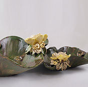 Посуда handmade. Livemaster - original item Bowls Flowering of the heart 25 and 15 cm. Handmade.