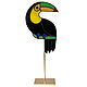 Order Toucan is a symbol of good luck A stained glass window on a stand. tiffanarium (Tiffanarium). Livemaster. . Stained glass Фото №3