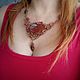 Order Necklace with red jasper wire wrap. selenawirejewelry. Livemaster. . Necklace Фото №3