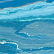 Круглое панно "Голубая абстракция" Интерьерная картина. Картины. Картины от  Ирины. Ярмарка Мастеров.  Фото №4