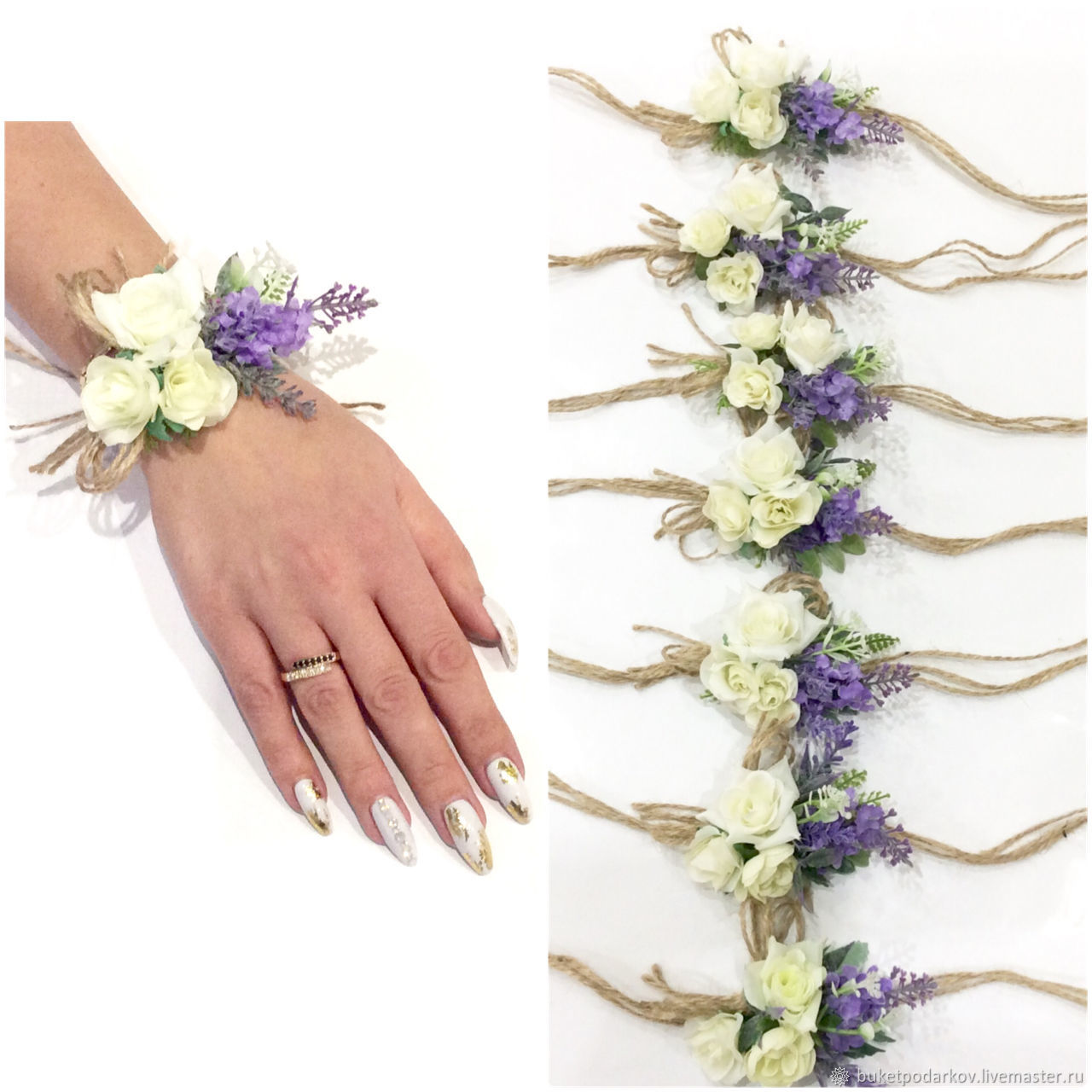 Свадебные детали: делаем цветочные браслеты для подружек невесты