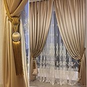 Для дома и интерьера handmade. Livemaster - original item CURTAINS: Set of curtains, Tulle with curtains. blackout 