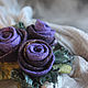 Felt brooch-bouquet ' Lavender dreams', Brooches, Kamensk-Shahtinskij,  Фото №1