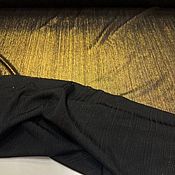 Материалы для творчества handmade. Livemaster - original item Fabric: Gold and black stretch chiffon. Handmade.