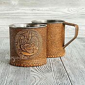 Для дома и интерьера handmade. Livemaster - original item Mug in birch bark 